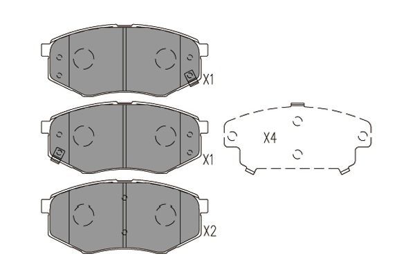 KAVO PARTS Комплект тормозных колодок, дисковый тормоз KBP-4025